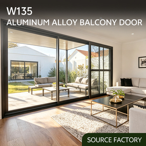 NFRC Hurricane Proof 4 Panel Aluminum Sliding Doors Soundproof Heavy Duty Patio Door