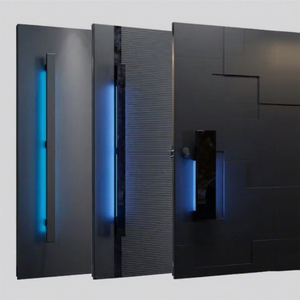 Security Steel Exterior Luxury Wooden Main Aluminium Houses Modern Steele Front Entrance Entry Pivot Doors