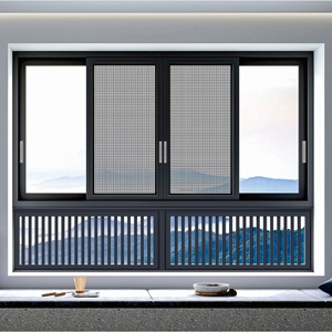 Modern Design Aluminum Alloy Sliding Windows Soundproof Function Superior Quality Stainless Steel Screen Netting for Living Room