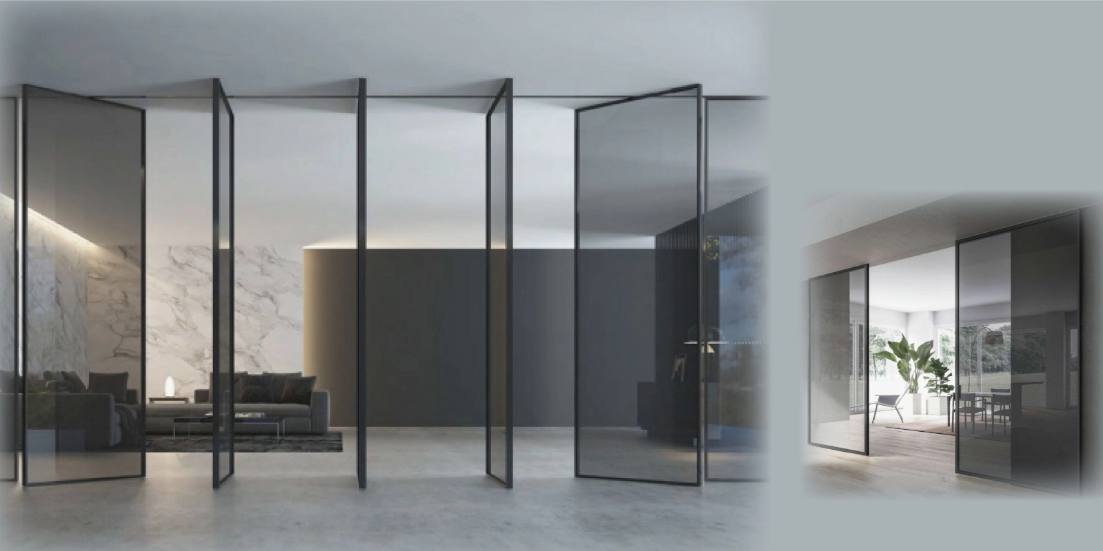 Luxury architecture with smart glazed door systems