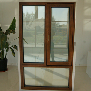 Customized Large Aluminum Fixed Glass Windows Aluminum-Clad Wooden Windows