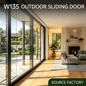 Factory Supply Windproof Waterproof Aluminium Sliding Door