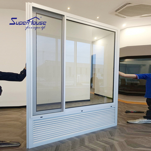 Waterproof Window with Built in Blinds Toilet Black Sliding Aluminium Doors and windows