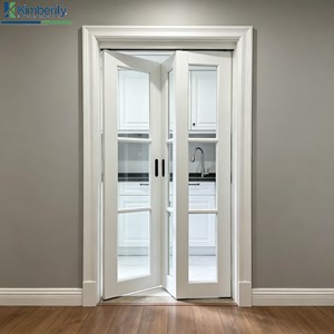 Slim Narrow Frame Aluminium Accordion Folding Glass Door