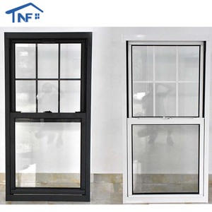 Foshan America Aluminum Tempered Glass Waterproof French Black Windows