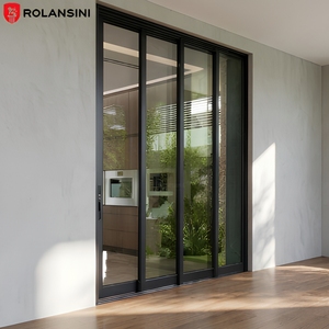 Rolansini Anti-Corrosion Aluminum Alloy Sliding Door Double Glazed Tempered Glass Wind Resistant Patio Sliding Door Wholesale