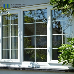 Wood Casement Window Wood Frame Windows Solid Timber Triple Glazed UV Resistant