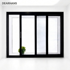 Double Glazed 100 Series Glass Thermal Break Aluminium 3 Tracks Sliding Window Aluminum windows Doors