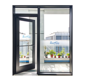 Commercial Storefront Hurricane Swing Door High Wind Pressure Impact Resistant