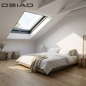 Modern Manual Vertical Swing Vent Skylight Double Insulated Tempered Glass