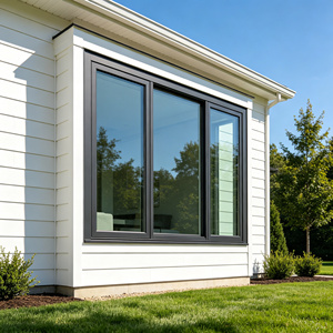 Thermal Break Aluminum Double Hung Window Large Size Double Glazed Low-E Glass