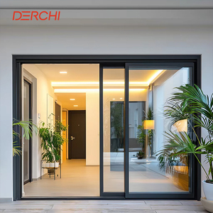 DERCHI NFRC America Standard Large Sliding Glass Doors Patio Aluminum Frame