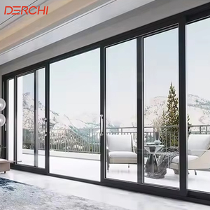 Heavy-Duty Commercial Modern Energy Efficient Office Door External Glass Slide Large Patio Doors