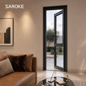 American Standard House Black Metal Patio Exterior Thermal Break Aluminum Doors