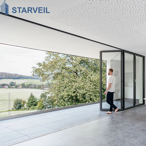Veranda Folding Patio Door Aluminum Double Tempered Glass