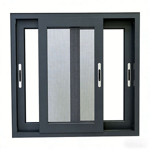Hurricane Impact Sliding Windows Soundproof Double Glazed Aluminum Alloy Window House Horizontal Sliding Window