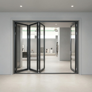 High Security Aluminum Bi-Fold Door with Multi Point Locking System for Villa Entrance