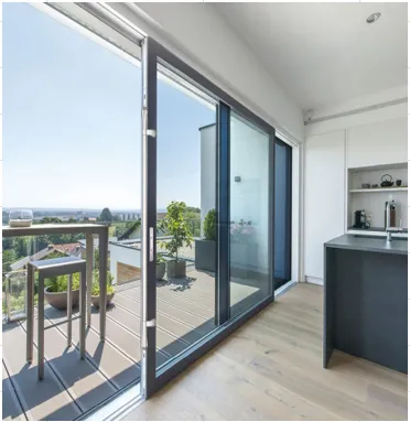 Aluminum sliding windows and doors with slim frames