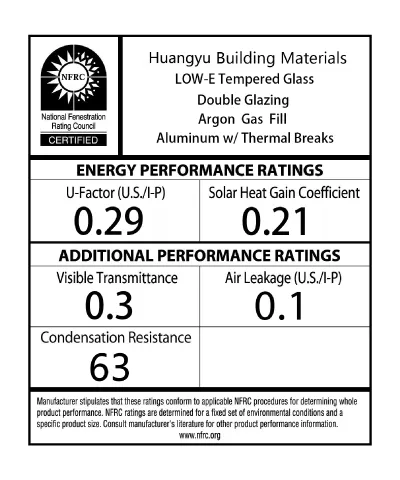 BrioWindow door and window quality certificate 1