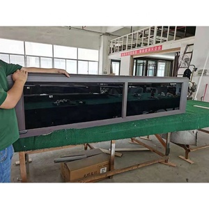Luxury Impact Tempered Aluminum Alloy Glass Frameless Garage Door Modern Insulated Commercial Glass