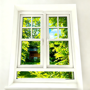 Tilt and Turn Aluminum System Window Thermal Triple Panel Fixed Center Ventilation