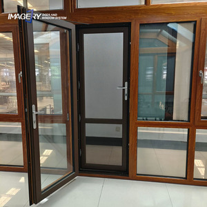 Thermal Break Aluminium Casement Door Soundproof Glass Swing Door