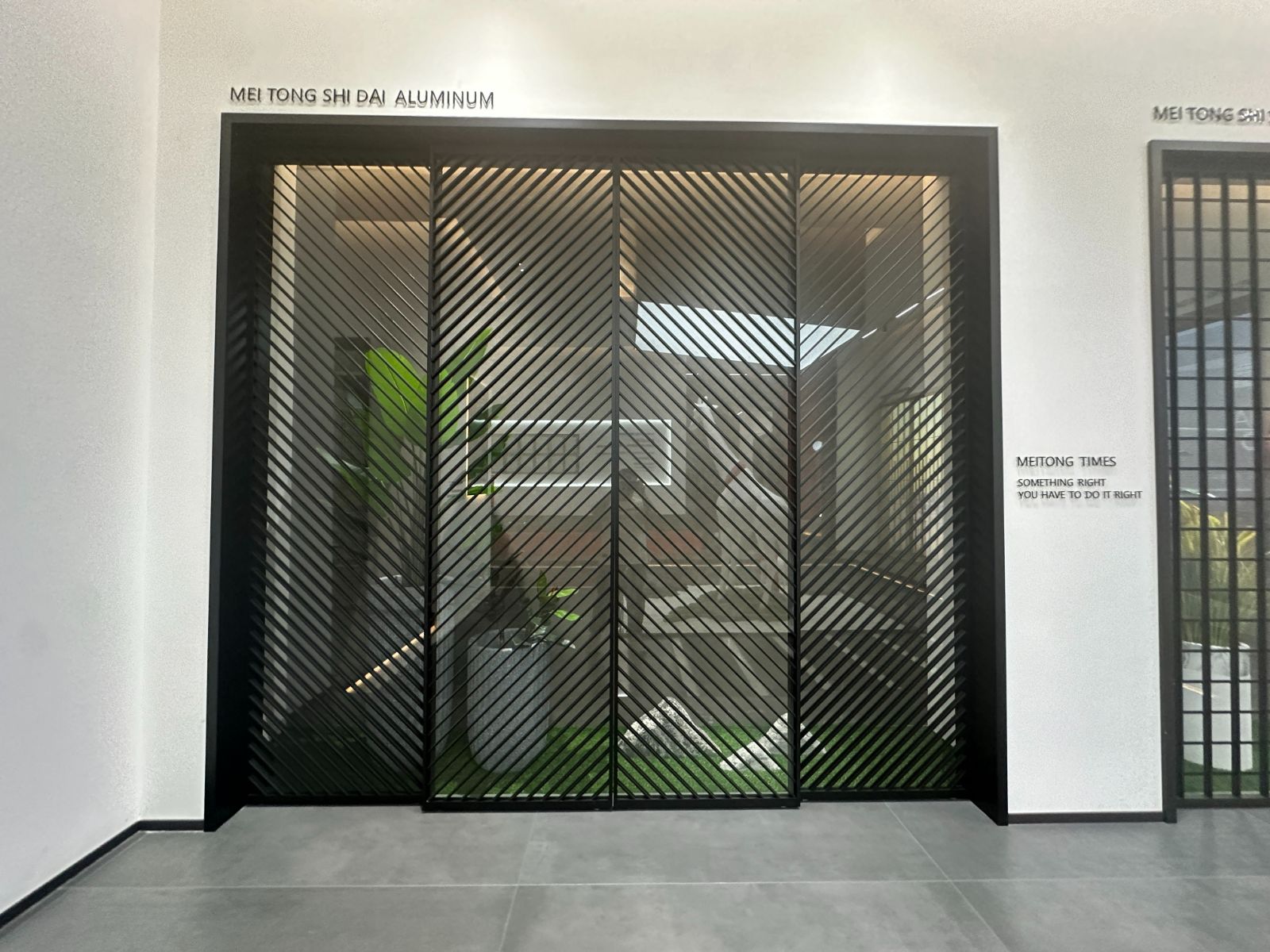 Aluminum sliding door opening to an outdoor terrace