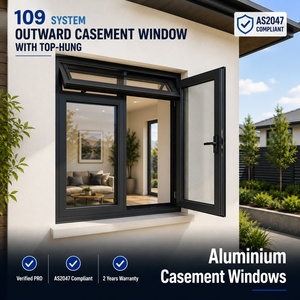 AS2047 Aluminum Casement Windows Compliant Top Hung Waterproof Double Glazed Australian Standard Aluminium Window