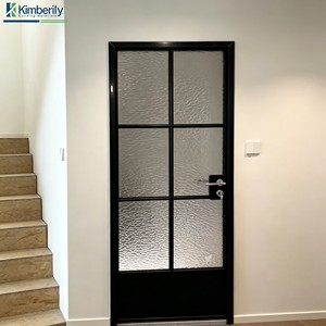 Aluminum Alloy Casement Entry Home Storefront Commercial Double-Glass Swing French Casement Door