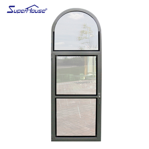 Modern Design Customized Curved Glass French Vintage Arched Windows Minimalist Arched Aluminum Casement Window