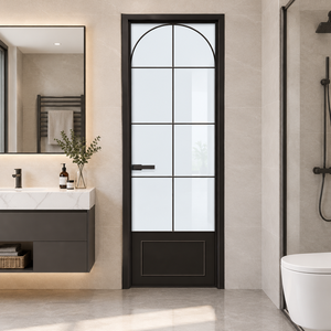 Hihaus Aluminum Casement Door Interior Bathroom Waterproof and Moisture-proof Glass Door
