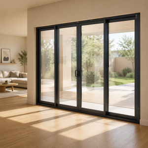 Three-seal Design Slim Frame Horizontal Sliding Aluminum Door