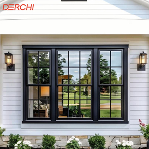 Top-quality Aluminum Double-hung windows With Thermal Insulation Sleek Thin Profile