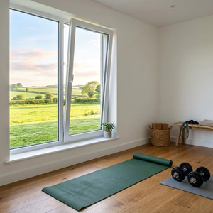 BOCHARM Eco-Friendly Aluminum Tilt and Turn Window Garden View Double Tempered Low-E Glass Soundproof Fitness Room Window