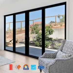 AMJ AS2047 Australian Pocket Stacker Windows and Doors Double Glazed Commercial Exterior Patio Panoramic Aluminium Sliding Doors