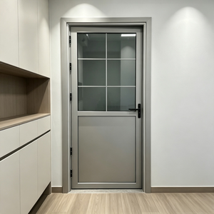 Wholesale Moisture Proof Aluminum Alloy Swing Door Half Glass Half Panel