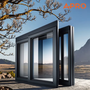 APRO Thermal Insulation Sound Insulation Aluminum Contractor Sliding Double-glazed Window Glass
