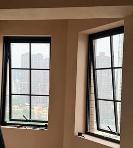 French Style Aluminum Top Hung Awning Window With Louver