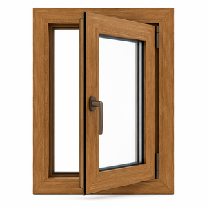 Aluminum Clad Wood Composite Fixed Window Triple Insulated Glass