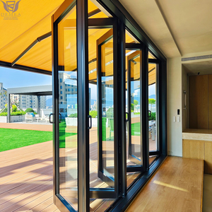 DEMEA Soundproof Home Office Garden Room Aluminium Frame Concertina Door