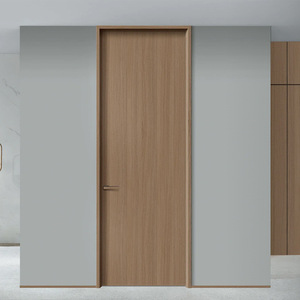Customized Designer Aluminum Wood Grain Italia Style Waterproof Single Interior Doors