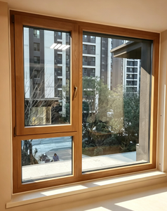 European High Energy Saving Triple Tempered Low-E Aluminum Wood Tilt Turn Windows