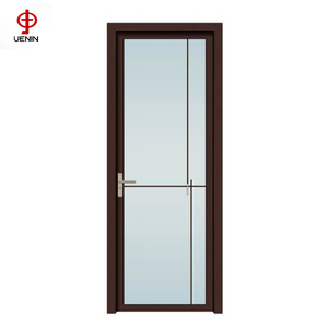 UENIN Modern French Design Slimline Aluminum Interior Door for Bedroom Bathroom Kitchen Hotel Glass-for Indoor Lounge Sitting