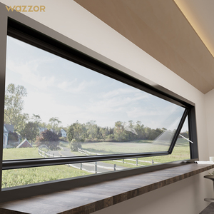 Wazzor AS2047 Hurricane Impact Aluminium Tempered Glass Awning Roof Windows Electric Skylight Window Outward Opening Windows