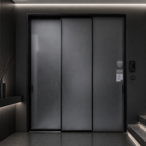 Space-Saving Interior Sliding Door Aluminum Alloy Glass Partition Door Narrow Frame Sliding Door for Villa