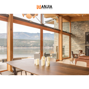 Industry Leader Supplier Patio Balcony Sliding Doors Double Glazing Aluminium Clad Wood Door Residential Exterior Glass Doors