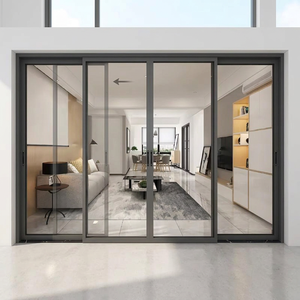 High Quality Powder Coated Double Glazed Large View Patio Door