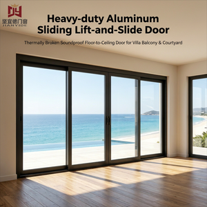 Custom Aluminum Lift And Slide Door Soundproof Tempered Glass Thermal Break Sliding System Compression Door Exterior Doors