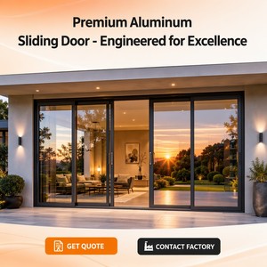 Heavy Duty Thermal Break Aluminum Soundproof Sliding Door for Luxury Villa
