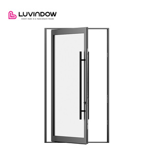 Commercial Storefront Doors Windproof Aluminum Frame Glass Doors